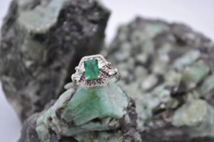 An emerald ring made at Gem Mountain